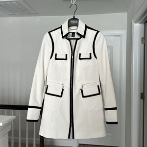 White House Black Market Elegant Black and White Blazer